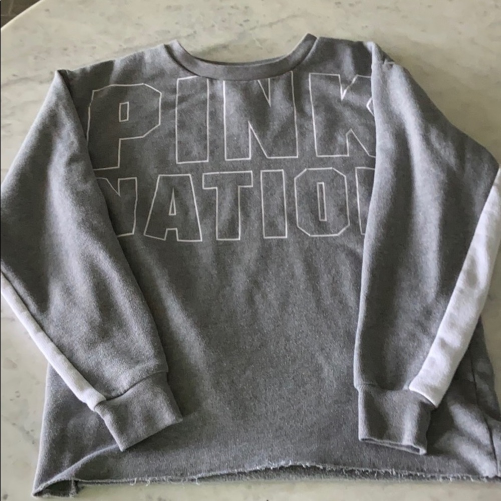 Pink crew neck sweatshirt - Picture 1 of 3